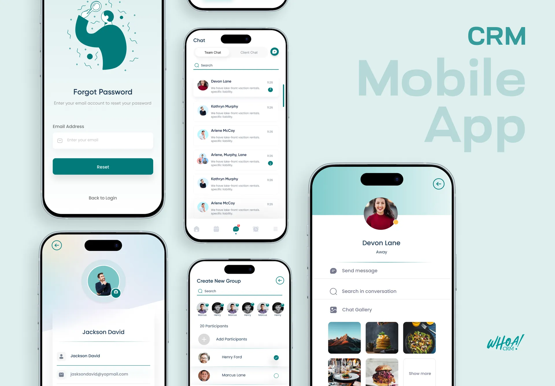 Whoa CRM Mobile App UI/UX Design